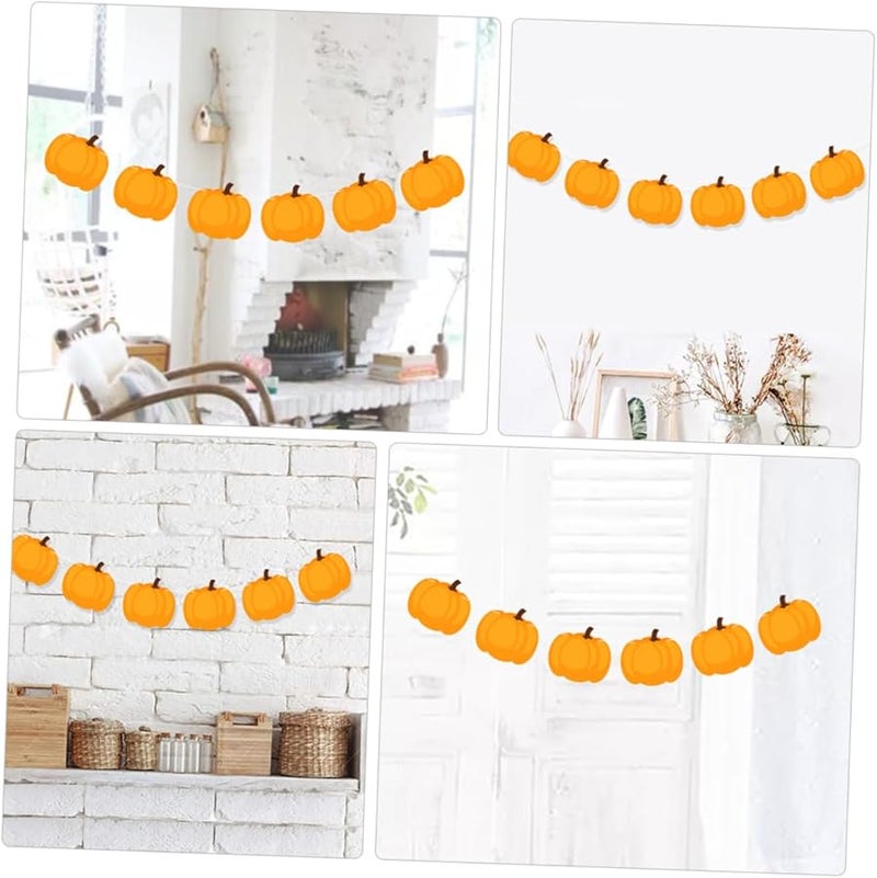 Thanksgiving Pumpkin Banner Fall Home Decor Hanging Ornament Photo Prop - Image 4